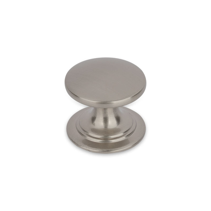 WINDSOR Round Knob Handle Kitchen/Bedroom Door Handle Brushed Nickel - 38mm Diameter