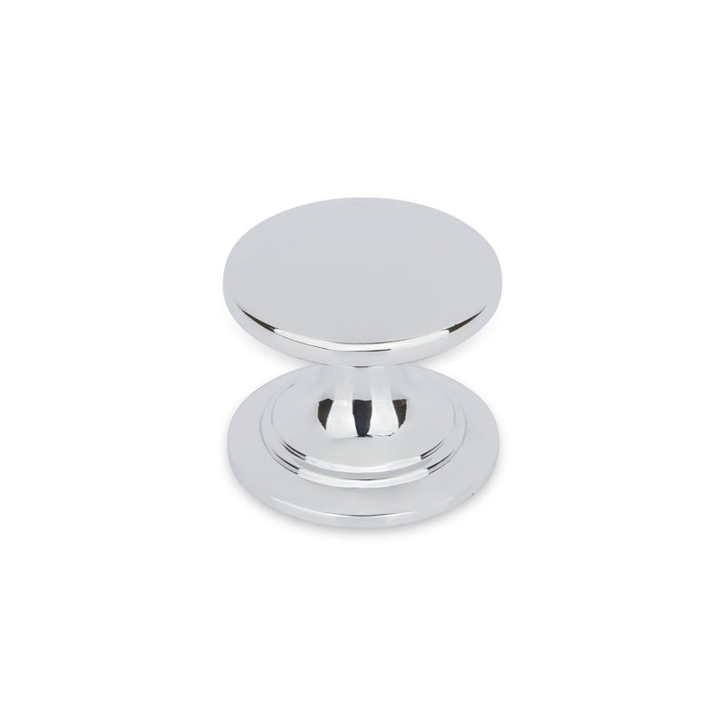 WINDSOR Round Knob Handle Kitchen/Bedroom Door Handle Chrome - 38mm Diameter