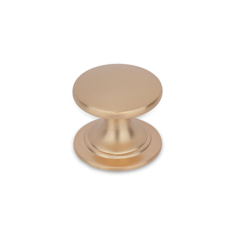 WINDSOR Round Knob Handle Kitchen/Bedroom Door Handle Champagne Gold - 38mm Diameter