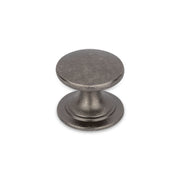 WINDSOR Round Knob Handle Kitchen/Bedroom Door Handle Pewter - 38mm Diameter