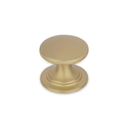 WINDSOR Round Knob Handle Kitchen/Bedroom Door Handle Satin Brass - 38mm Diameter