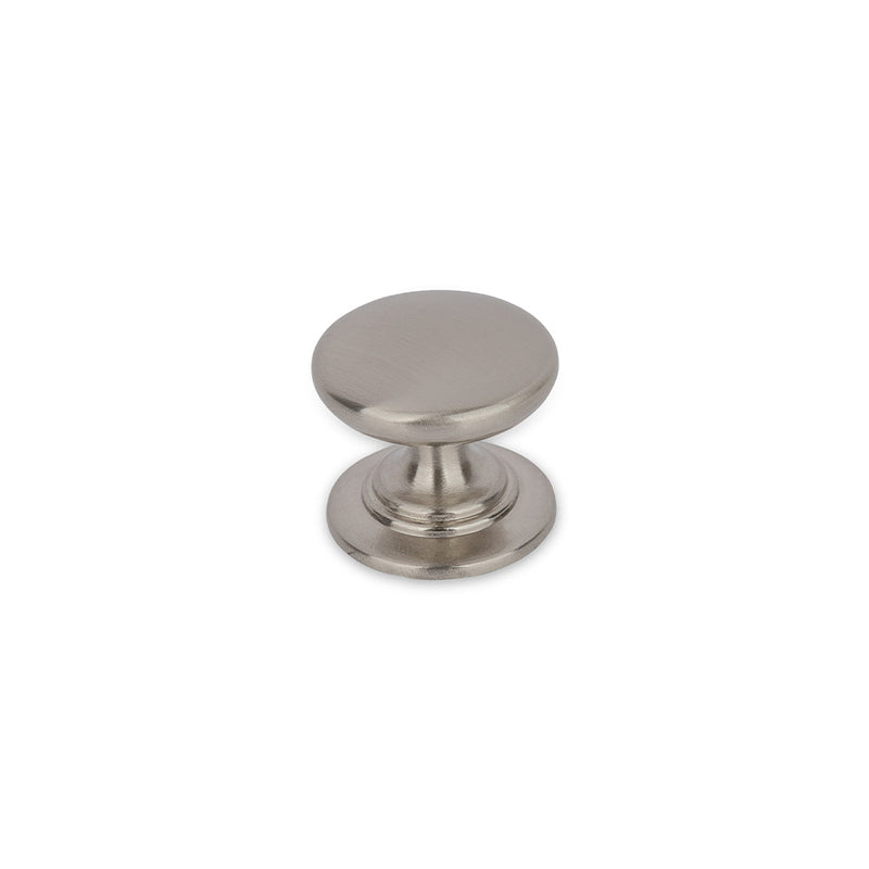 WINDSOR Round Knob Handle Kitchen/Bedroom Door Handle Brushed Nickel - 32mm Diameter