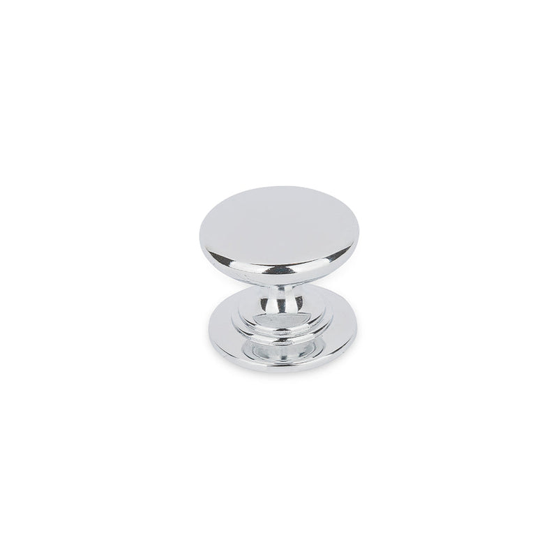 WINDSOR Round Knob Handle Kitchen/Bedroom Door Handle Chrome - 32mm Diameter
