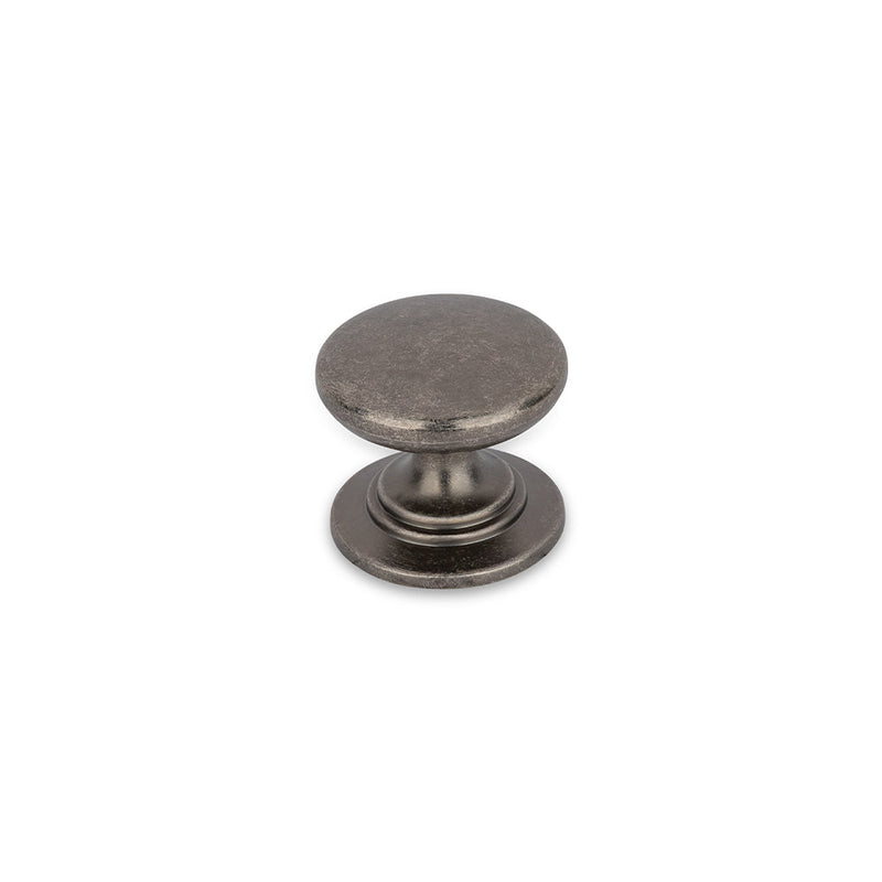 WINDSOR Round Knob Handle Kitchen/Bedroom Door Handle Pewter - 32mm Diameter