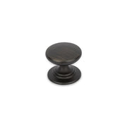 WINDSOR Round Knob Handle Kitchen/Bedroom Door Handle Antique Black - 32mm Diameter