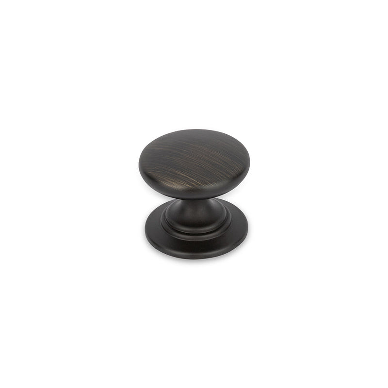 WINDSOR Round Knob Handle Kitchen/Bedroom Door Handle Antique Black - 32mm Diameter