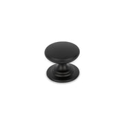 WINDSOR Round Knob Handle Kitchen/Bedroom Door Handle Matt Black - 32mm Diameter