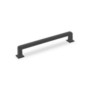 INES D Handle Kitchen/Bedroom Door Handle Matt Black (Various Sizes) - 160mm Hole Centres (176mm Overall Length)