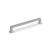 INES D Handle Kitchen/Bedroom Door Handle Brushed Nickel (Various Sizes) - 160mm Hole Centres (176mm Overall Length)