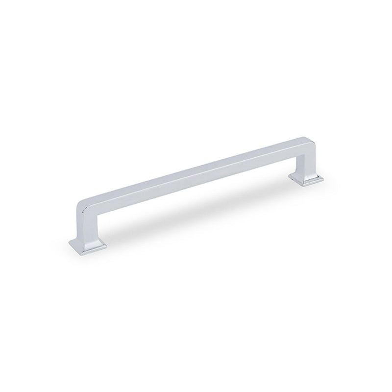 INES D Handle Kitchen/Bedroom Door Handle Chrome (Various Sizes) - 160mm Hole Centres (176mm Overall Length)