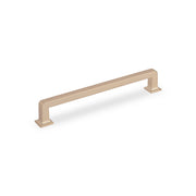 INES D Handle Kitchen/Bedroom Door Handle Champagne Gold (Various Sizes) - 160mm Hole Centres (176mm Overall Length)