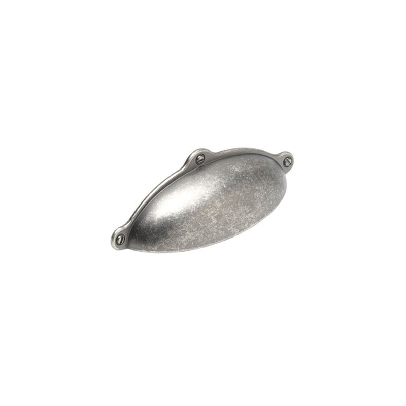 Finsbury Kitchen/Bedroom Door Cup Handle Pewter - 64mm Centres (100mm Overall Length)