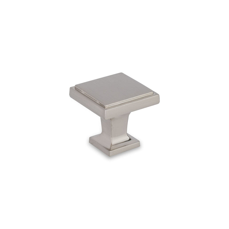 INES Square Knob Kitchen/Bedroom Door Handle Brushed Nickel