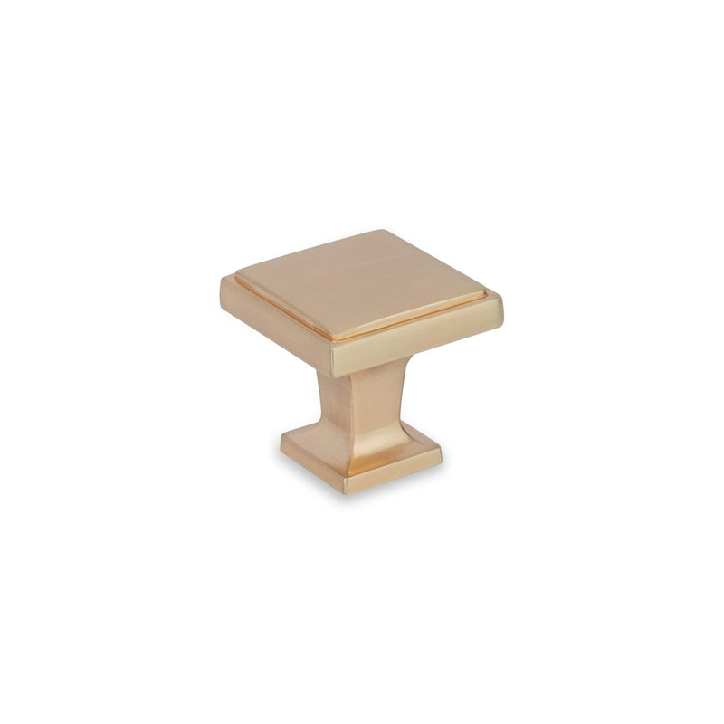 INES Square Knob Kitchen/Bedroom Door Handle Champagne Gold