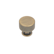 FENDER KNURLED Round Post Knob Kitchen/Bedroom Door Handle Antique Brass
