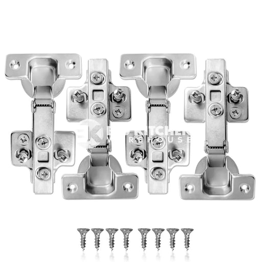 100 PACK 110 Degree Full Overlay Soft Close Kitchen Cabinet Door Hinges Adjustable Inc Backplates