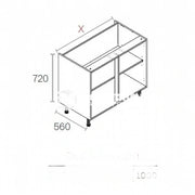 1000mm Kitchen Base Cabinet  White