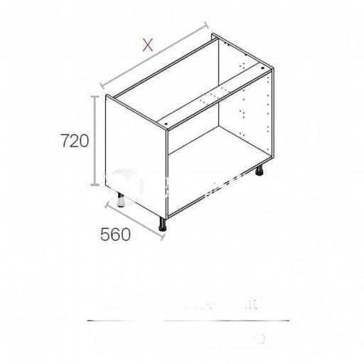 1000mm Kitchen Drawer Cabinet  White