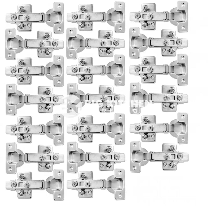 20-Pack Soft Close Cabinet Hinges – 110° Full Overlay with Backplates (Adjustable)