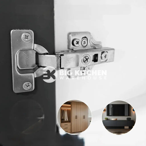 4 PACK 110 Degree Full Overlay Soft Close Kitchen Cabinet Door Hinges Adjustable Inc Backplates + Sc