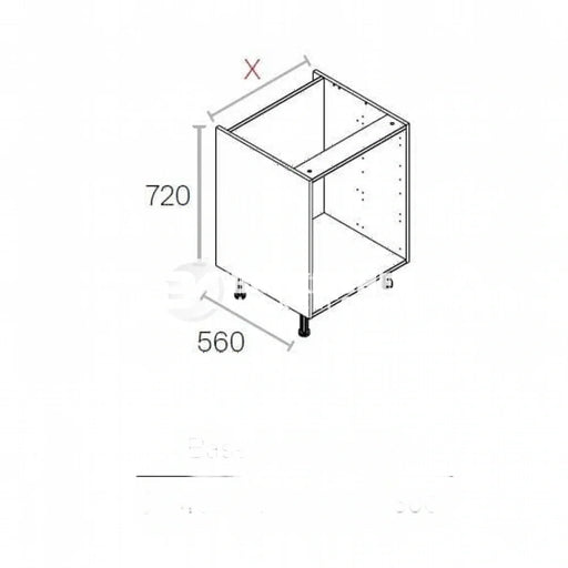 500mm Kitchen Drawer Cabinet  White