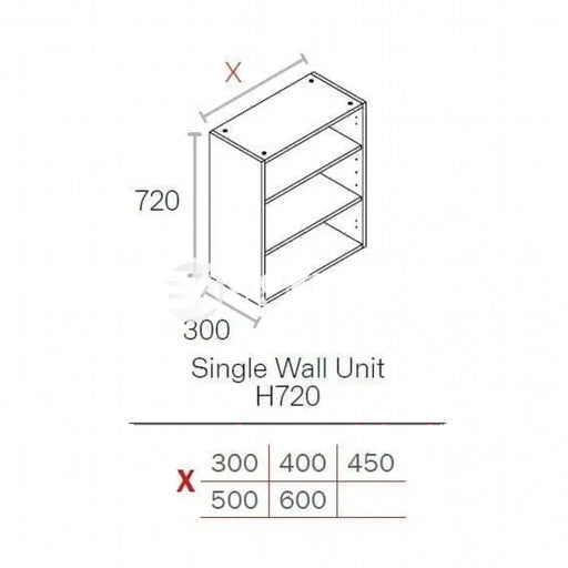 400mm Kitchen Wall Cabinet  White