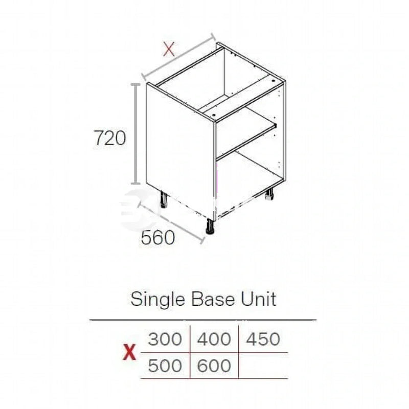 600mm Kitchen Base Cabinet  White
