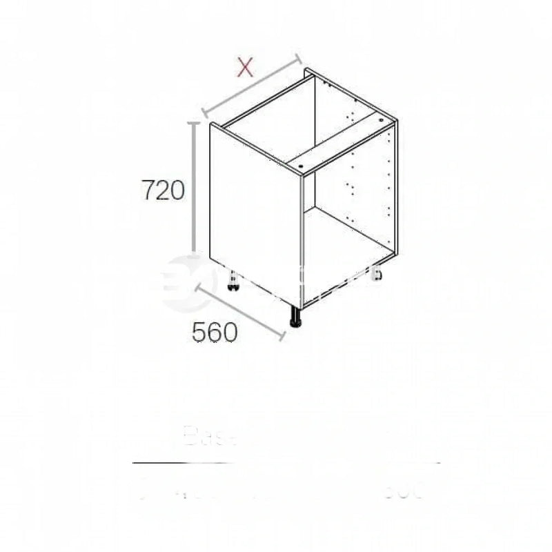 600mm Kitchen Drawer Cabinet  White
