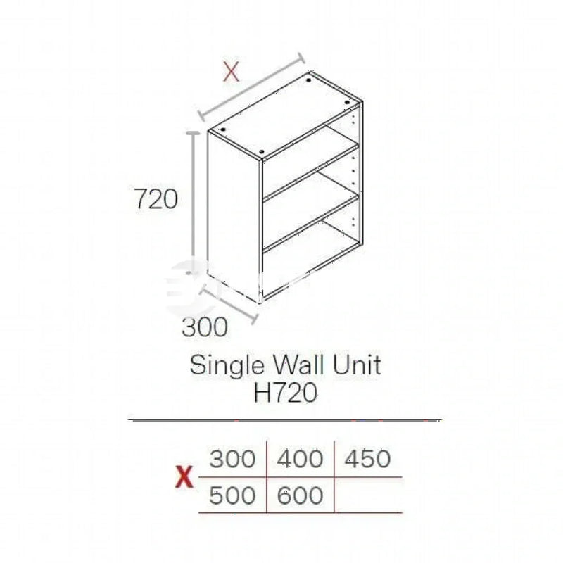 600mm Kitchen Wall Cabinet  White