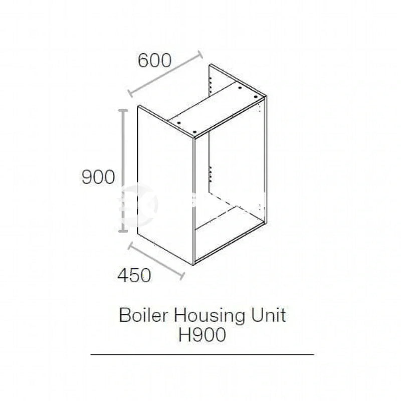 600mm Kitchen Boiler Cabinet 900mm High 450mm Deep  White