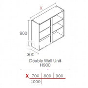 800mm Flat Pack Kitchen Extra Tall (900mm High) Wall Cabinet White