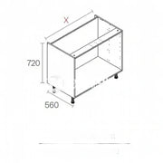 900mm Kitchen Drawer Cabinet  White