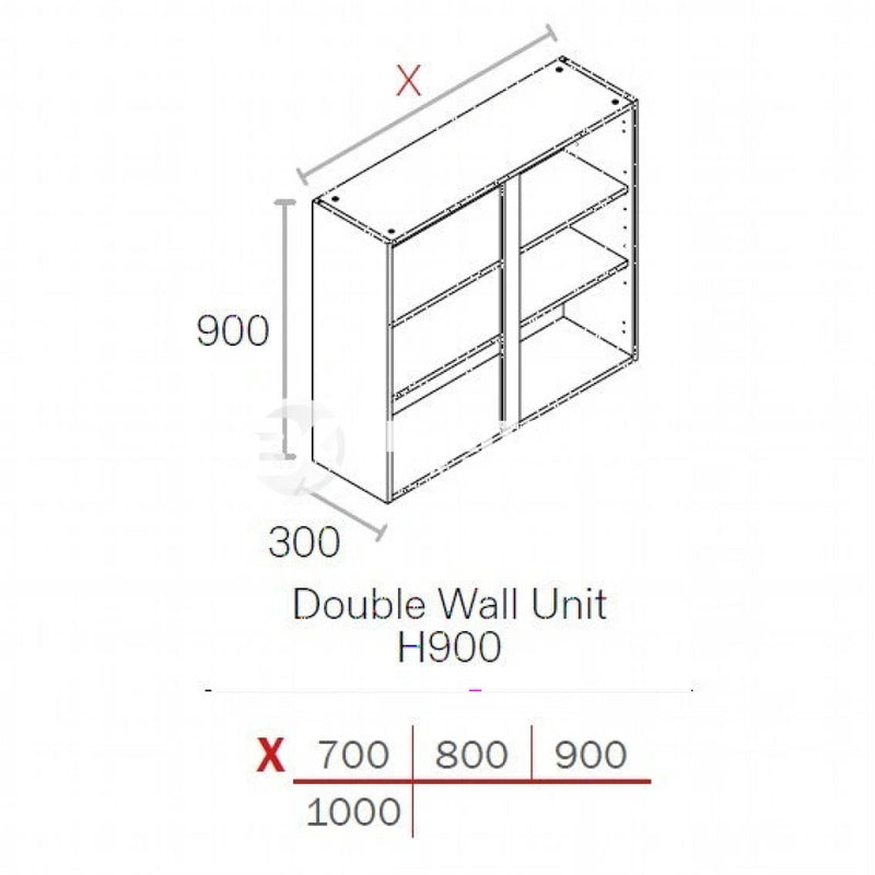 900mm Flat Pack Kitchen Extra Tall (900mm High) Wall Cabinet White