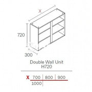 900mm Kitchen Wall Cabinet  White