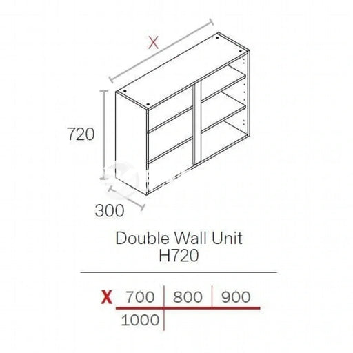 900mm Kitchen Wall Cabinet  White