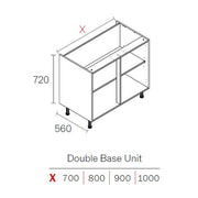 900mm Flat Kitchen Base Cabinet Light Grey