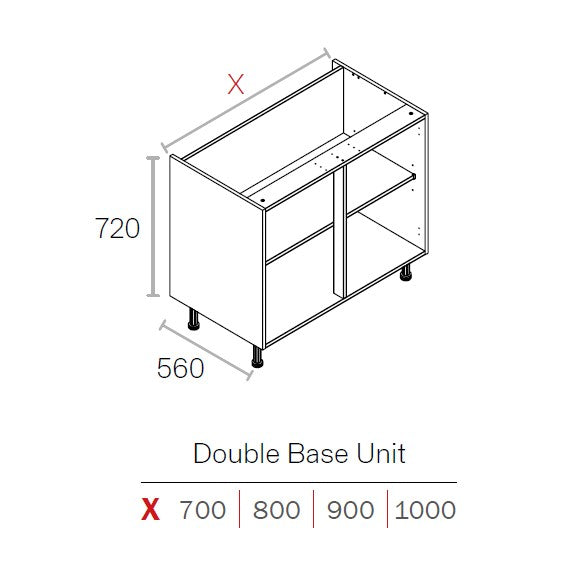 1000mm Flat Pack Kitchen Base Cabinet Light Grey