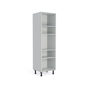 600mm Flat Pack Kitchen Tall Appliance Cabinet Light Grey (1970mmH + Legs)