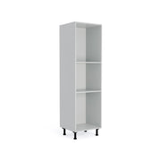 300mm Flat Pack Kitchen Tall Larder Cabinet Light Grey (2150mm H + 150mm Legs)