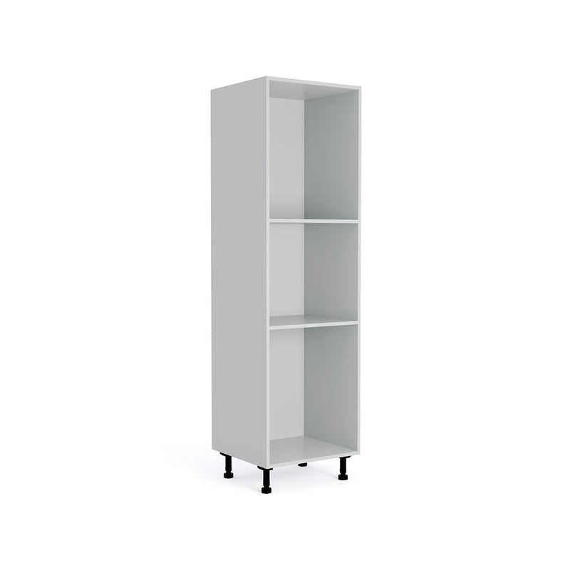 600mm Flat Pack Kitchen Larder Cabinet Light Grey (1970mmH + Legs)