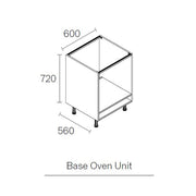 600mm Flat Pack Kitchen Built Under Single Oven Cabinet Light Grey