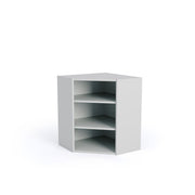 600mmx600mm Flat Pack Diagonal Kitchen Corner Extra Tall (900mm High) Wall Cabinet Light Grey