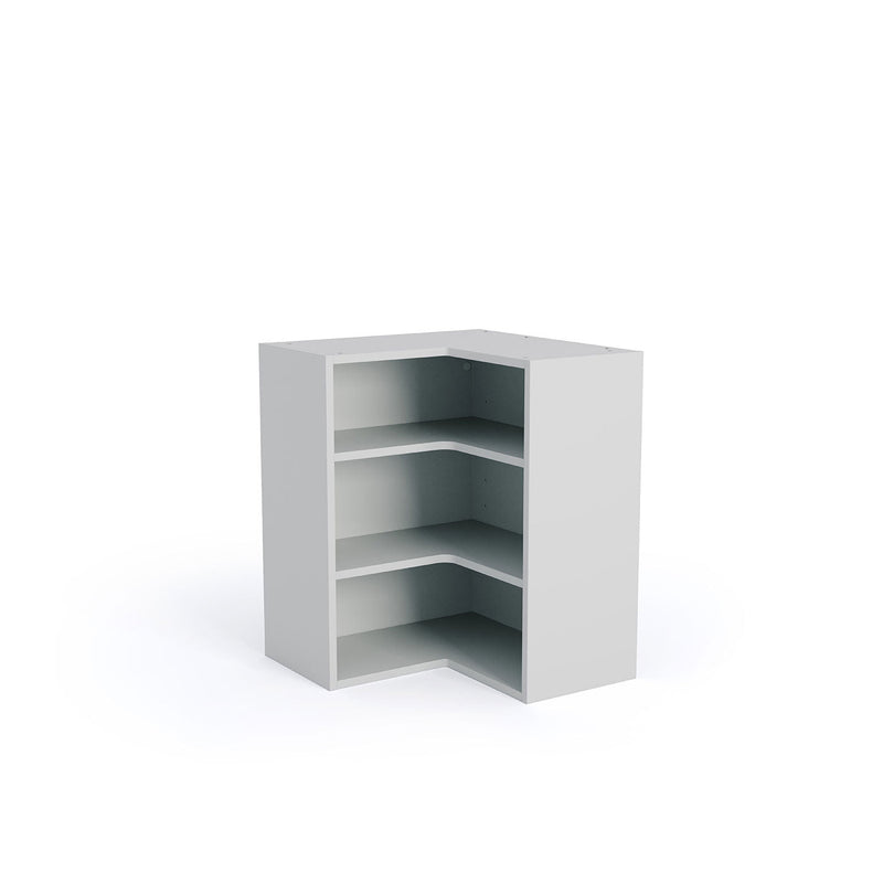 600mmx600mm Flat Pack L Shaped Kitchen Corner Extra Tall (900mm High) Wall Cabinet Light Grey