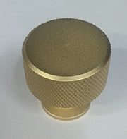 Ellis Knurled Post Knob Kitchen/Bedroom Door Knob Satin Brass - Ellis Knurled Post Knob Kitchen/Bedroom Door Knob Satin