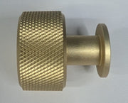 Ellis Knurled Post Knob Kitchen/Bedroom Door Knob Satin Brass - Ellis Knurled Post Knob Kitchen/Bedroom Door Knob Satin