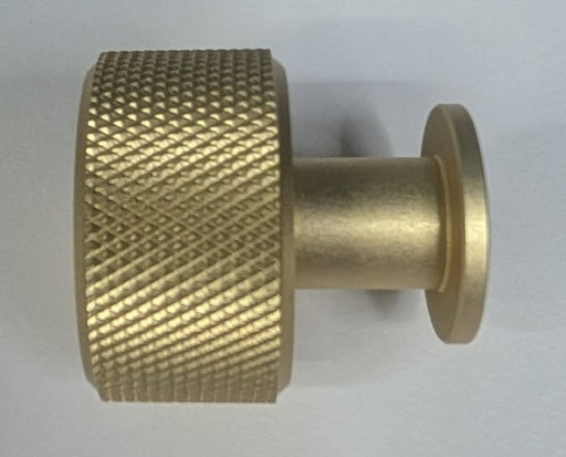 Ellis Knurled Post Knob Kitchen/Bedroom Door Knob Satin Brass - Ellis Knurled Post Knob Kitchen/Bedroom Door Knob Satin