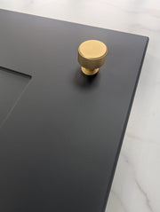 Ellis Knurled Post Knob Kitchen/Bedroom Door Knob Satin Brass - Ellis Knurled Post Knob Kitchen/Bedroom Door Knob Satin