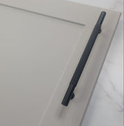 Ellis Knurled T-Bar Kitchen/Bedroom Door Handle Matt Black - 160mm Centres (214mm Overall Length)