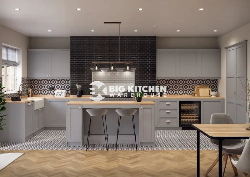 Balmoral Wood Grain ’Skinny’ Shaker Dove Grey Ash- Replacement Kitchen Doors SAMPLE PRODUCTS