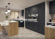 Balmoral Wood Grain ’Skinny’ Shaker Indigo Ash- Replacement Kitchen Doors (1245mm High)